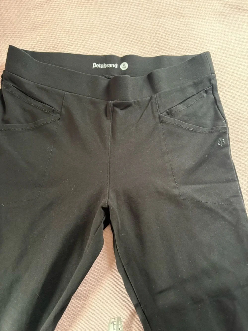 Betabrand TALL Black Straight Leg Stretch Pant Yoga Pant Trousers XL Long - Picture 2 of 5